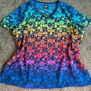 Dickies Women’s Multicolor V‑Neck Scrub Top